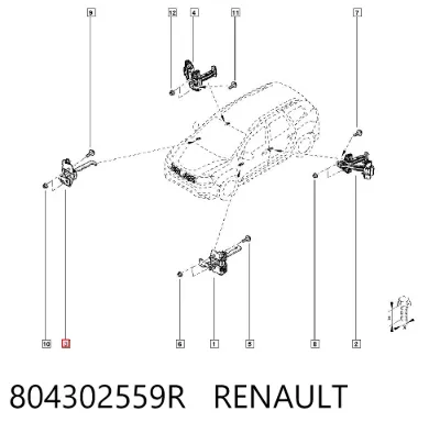 Limitador de apertura de puerta delantera RENAULT 804302559R