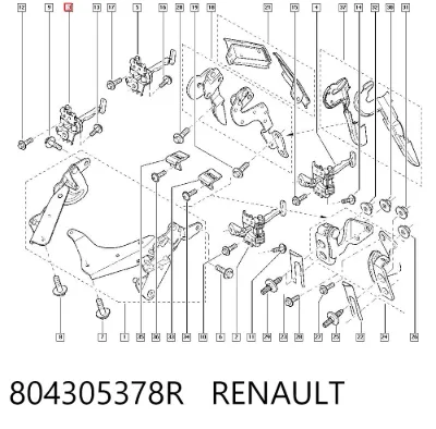 Limitador de apertura de puerta delantera RENAULT 804305378R
