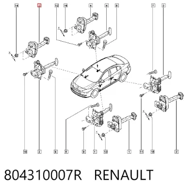 Limitador de apertura de puerta delantera RENAULT 804310007R