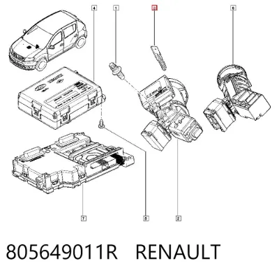 Llave de encendido RENAULT 805649011R