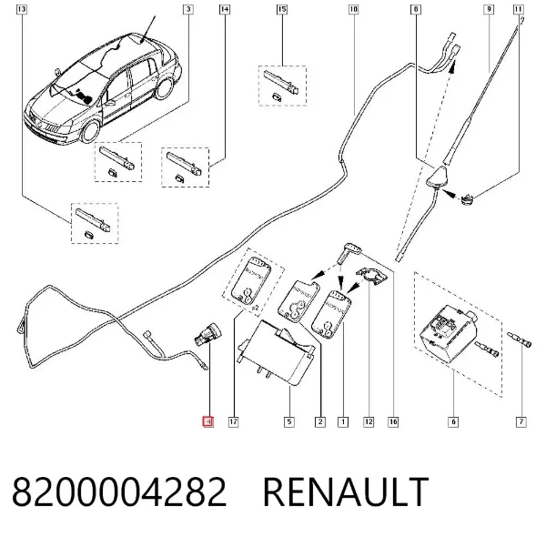 Botón de arranque del motor 8200004282 Renault (RVI)