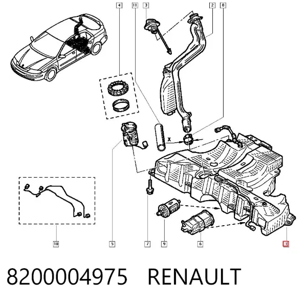 Depósito de gasolina 8200004975 Renault (RVI)