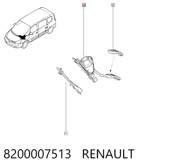 Pedal del acelerador 8200007513 Renault (RVI)