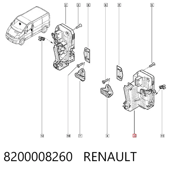 Cerradura 8200008260 Renault (RVI)