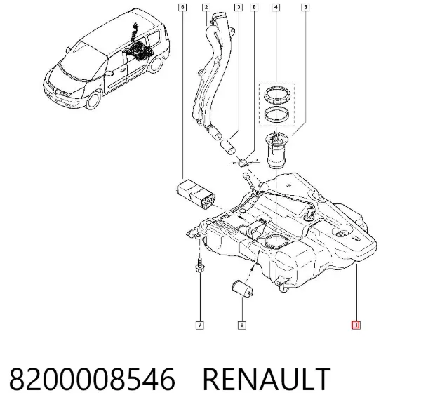 Depósito de gasolina Renault Espace IV