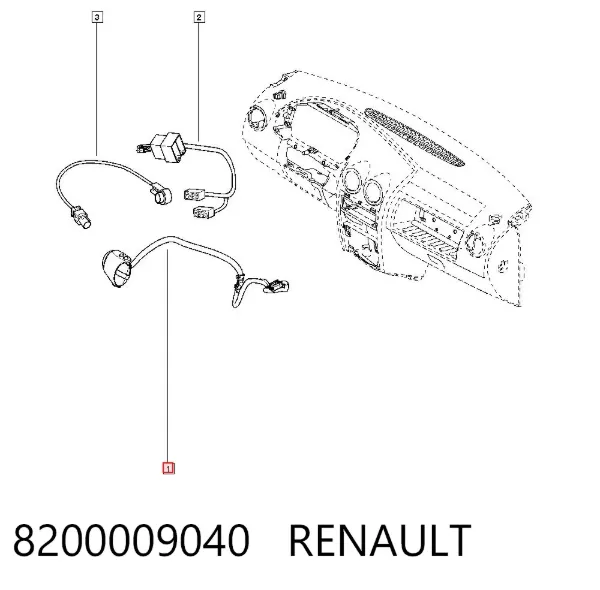 Interruptor de la columna de dirección para control de audio 8200009040 Renault (RVI)