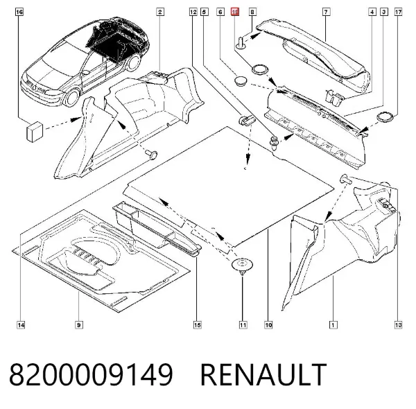 Tapón del suelo de la carrocería 8200009149 Renault (RVI)