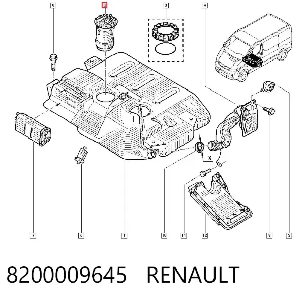 Bomba de gasolina 8200009645 Renault (RVI)
