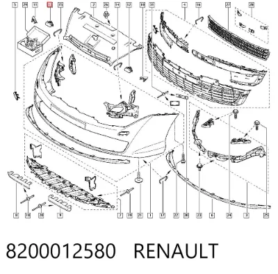 Soporte de parachoques delantero RENAULT 8200012580