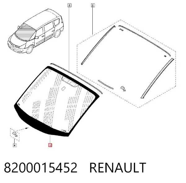 Parabrisas 8200015452 Renault (RVI)