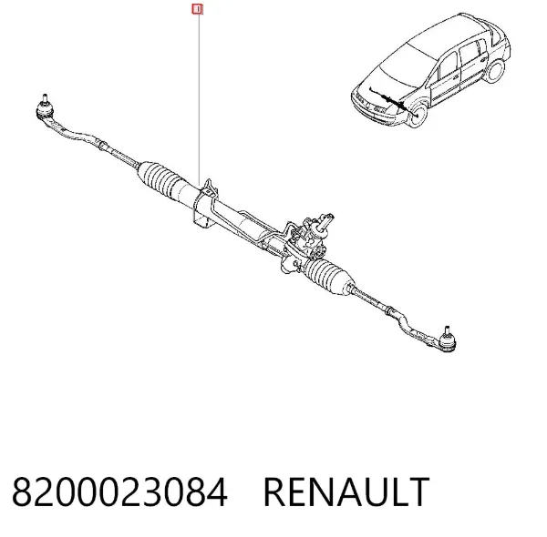 Cremallera de dirección 8200023084 Renault (RVI)