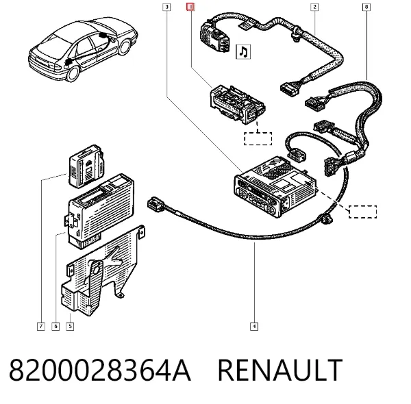 Pantalla 8200028364A Renault (RVI)