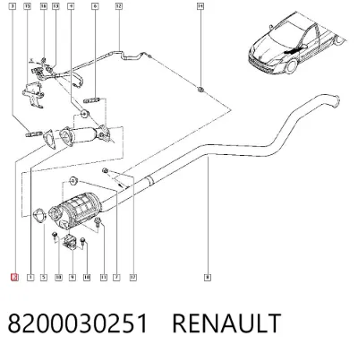 Junta del catalizador RENAULT 8200030251