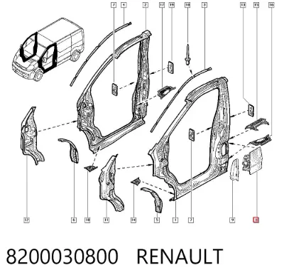 Tapa del depósito de combustible RENAULT 8200030800