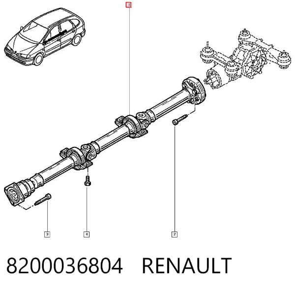 Cardán 8200036804 Renault (RVI)
