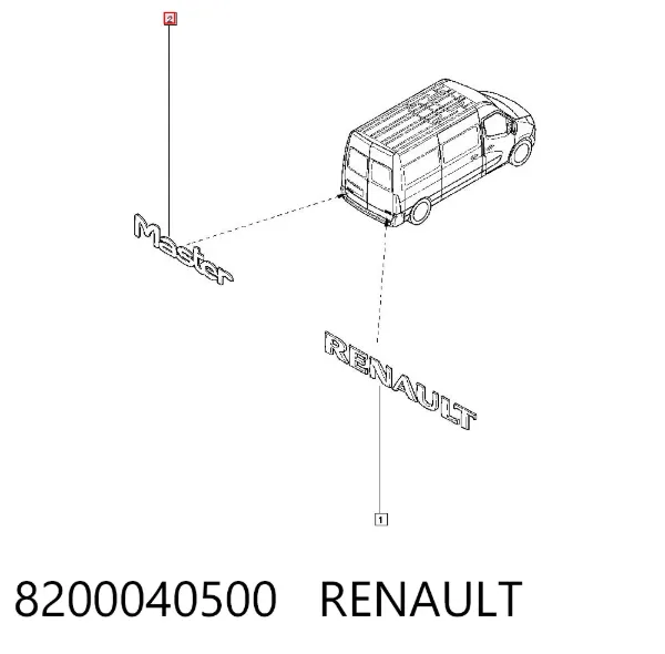Emblema 8200040500 Renault (RVI)