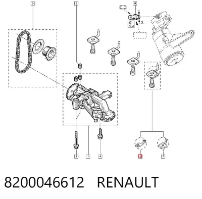 Tobera de aceite RENAULT 8200046612