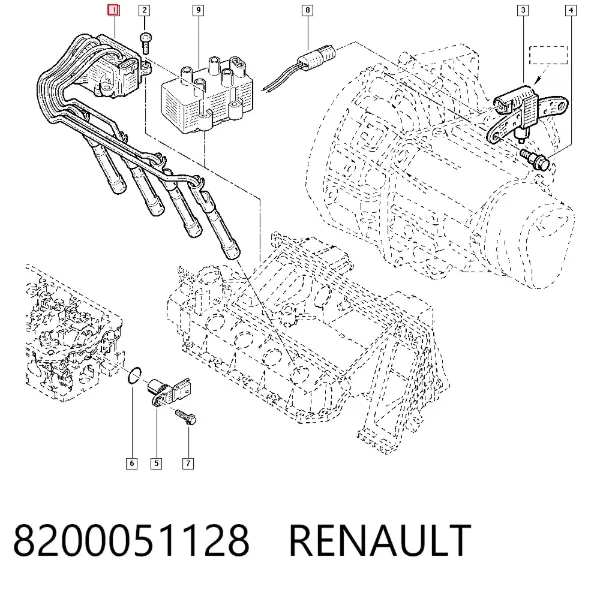 Bobina 8200051128 Renault (RVI)