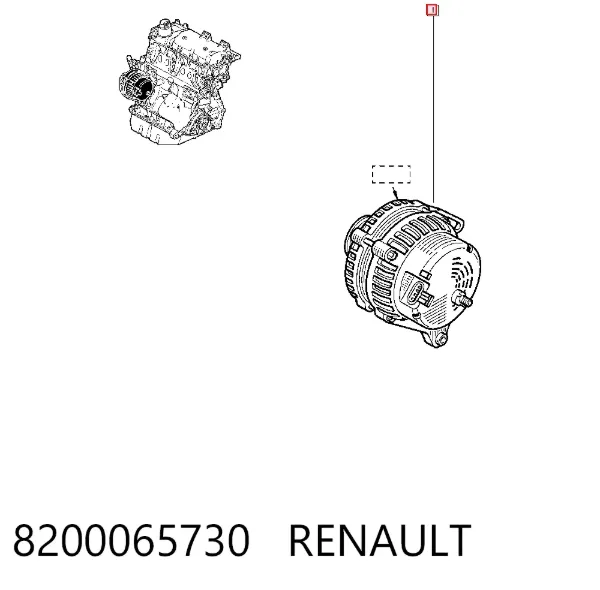 Alternador 8200065730 Renault (RVI)