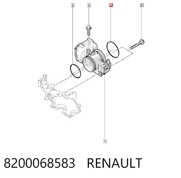 Junta cuerpo mariposa 8200068583 Renault (RVI)