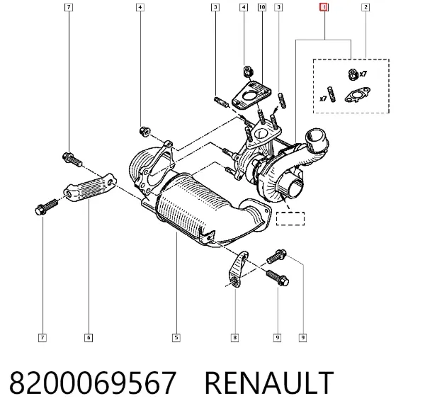 Turbocompresor 8200069567 Renault (RVI)