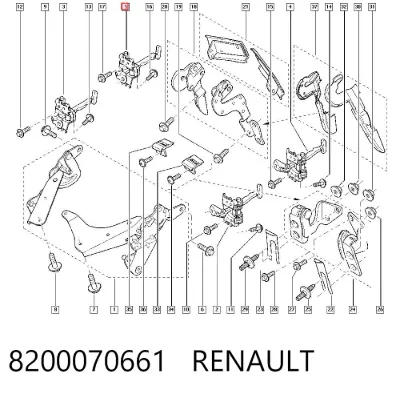 Limitador de apertura de puerta trasera RENAULT 8200070661