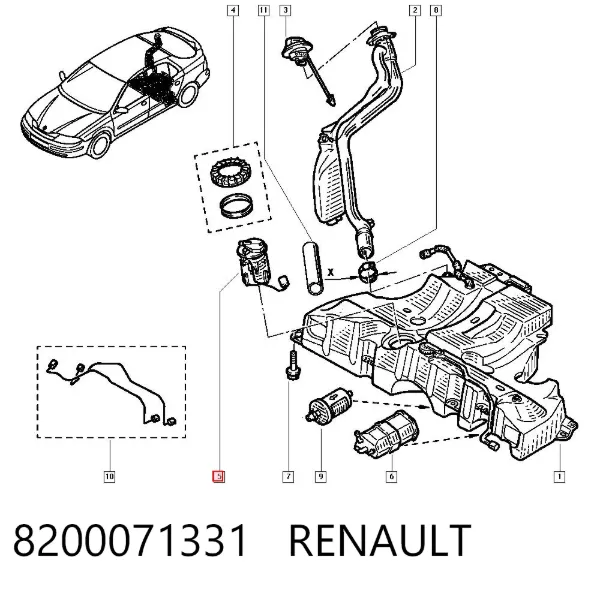 Bomba de gasolina 8200071331 Renault (RVI)