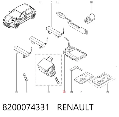 Cerradura de encendido RENAULT 8200074331