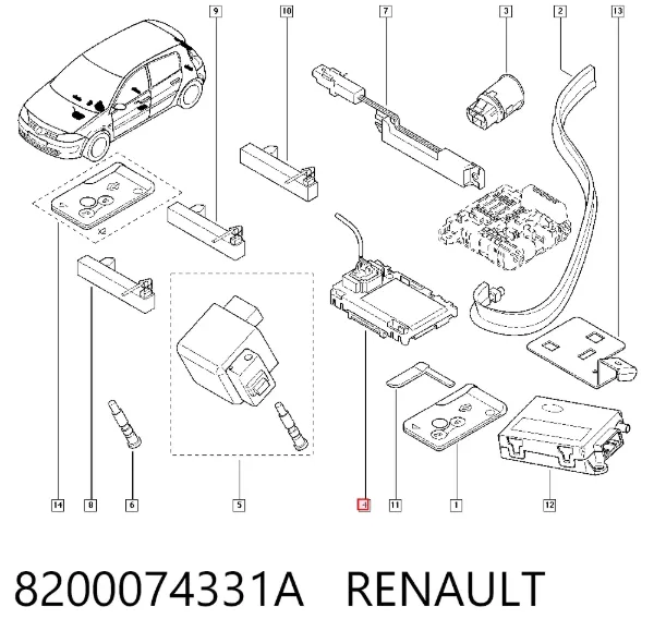 Bombín de arranque 8200074331A Renault (RVI)