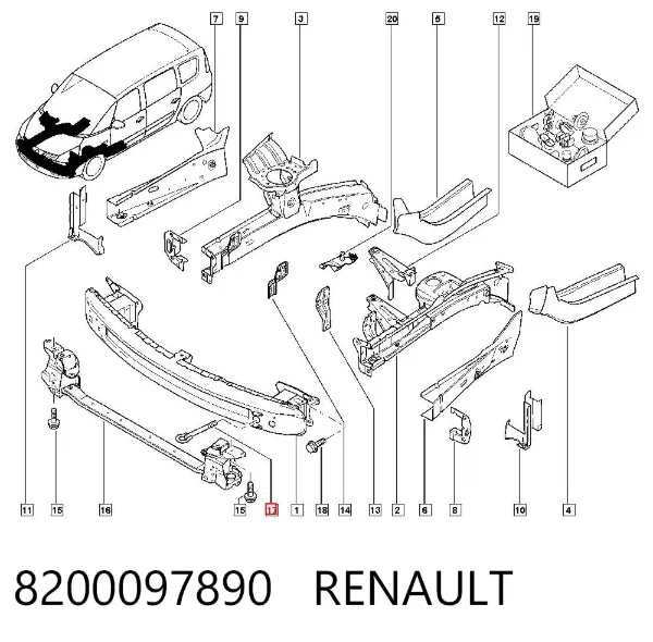 Enganche 8200097890 Renault (RVI)