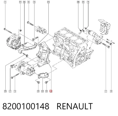 Soporte del alternador RENAULT 8200100148