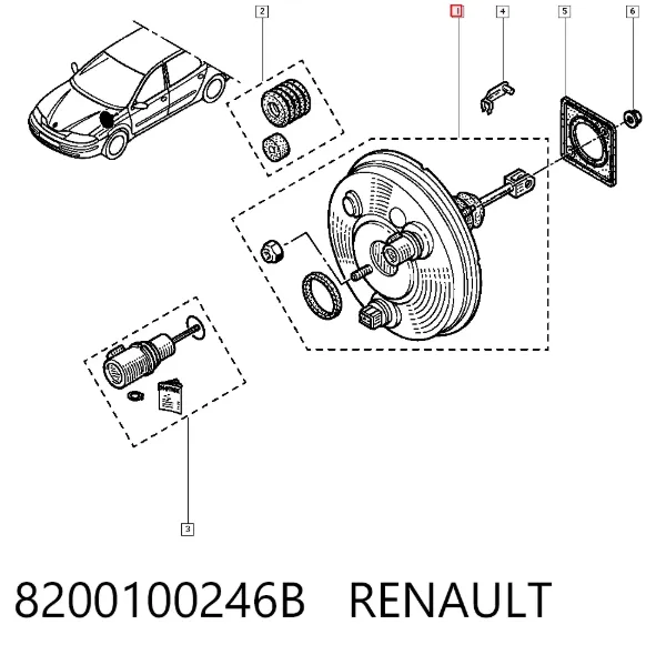 Servofreno 8200100246B Renault (RVI)