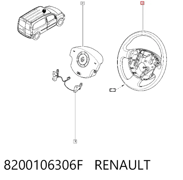 Volante 8200106306F Renault (RVI)