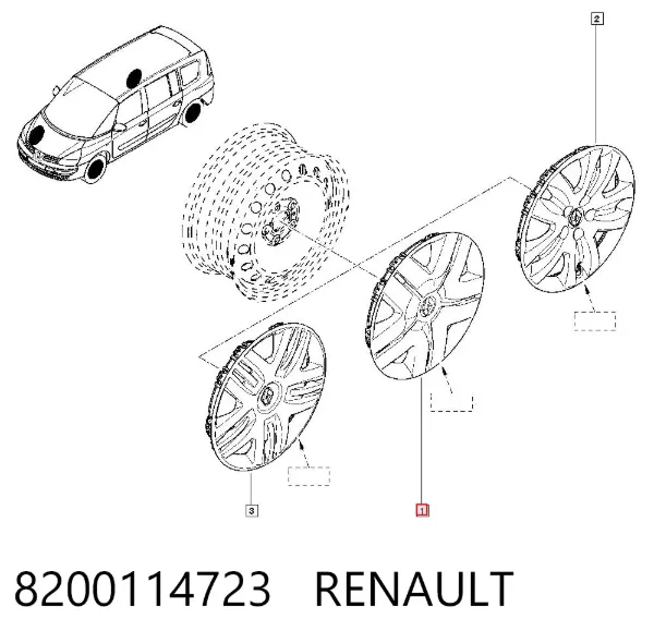 Tapacubos 8200114723 Renault (RVI)