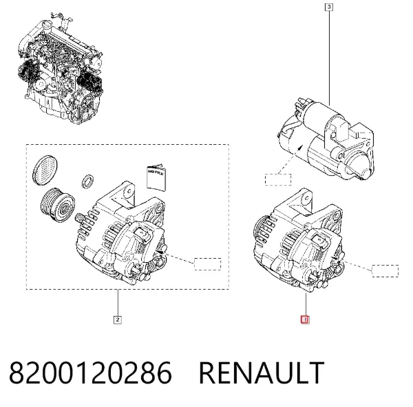 Alternador 8200120286 Renault (RVI)
