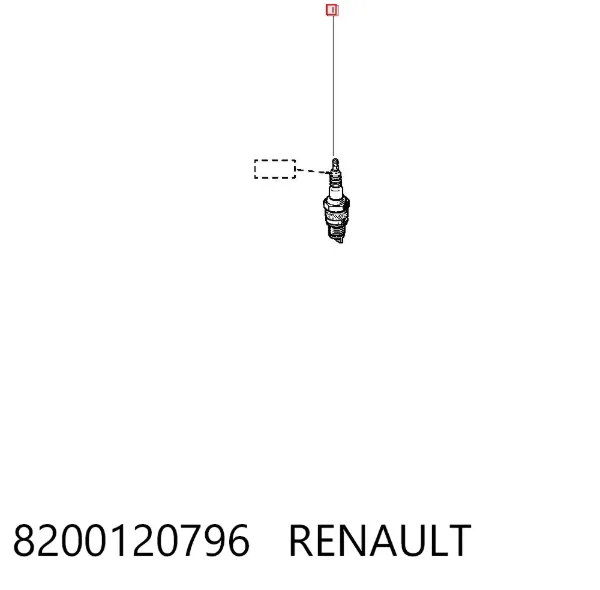 Bujía 8200120796 Renault (RVI)