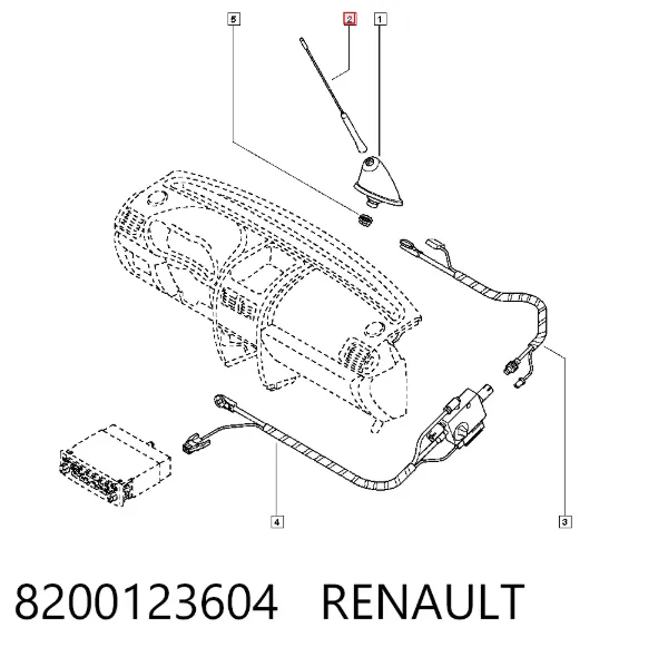 Antena 8200123604 Renault (RVI)