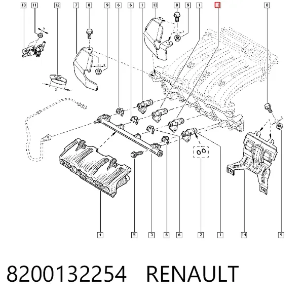Inyector 8200132254 Renault (RVI)
