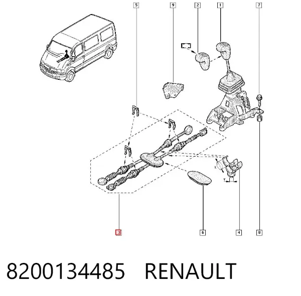 Cables de caja de cambios 8200134485 Renault (RVI)