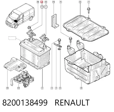 Terminal de batería RENAULT 8200138499