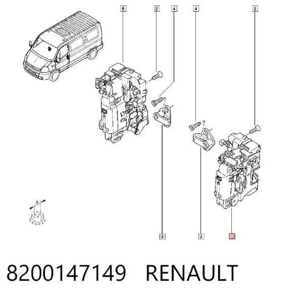 Cerradura 8200147149 Renault (RVI)