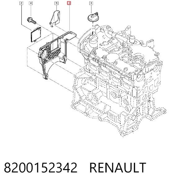 Cubierta de correa de distribución 8200152342 Renault (RVI)