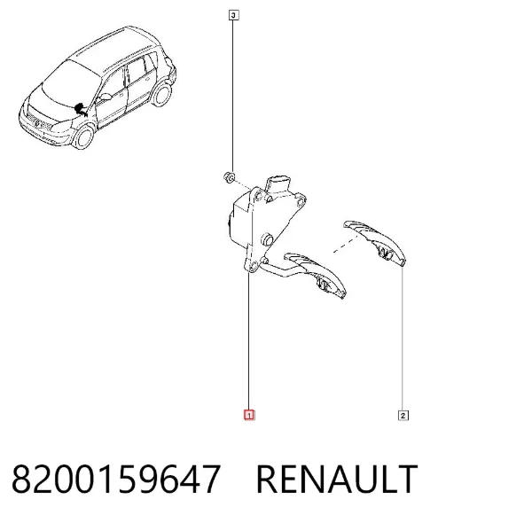Pedal del acelerador 8200159647 Renault (RVI)