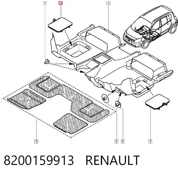 Tapa guantera Renault Scenic II