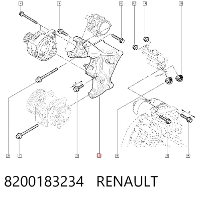 Soporte del alternador RENAULT 8200183234