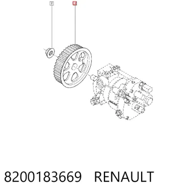 Engranaje de estrella, bomba de inyección RENAULT 8200183669