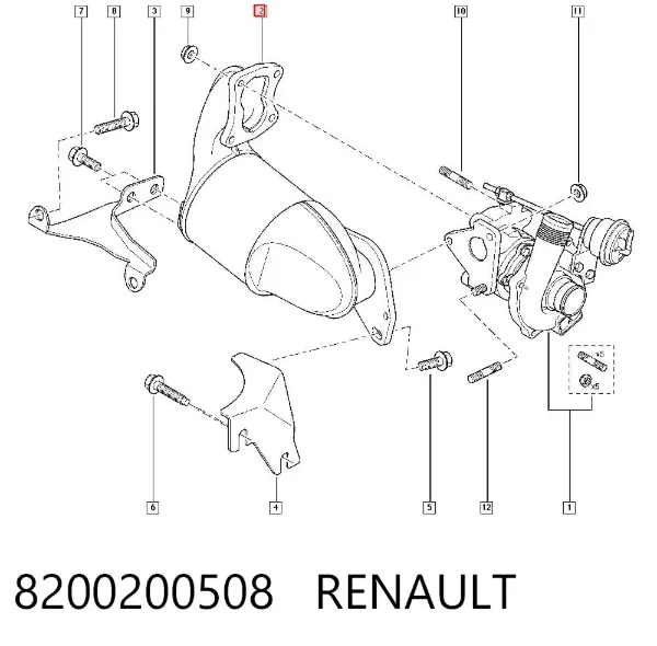 Catalizador 8200200508 Renault (RVI)