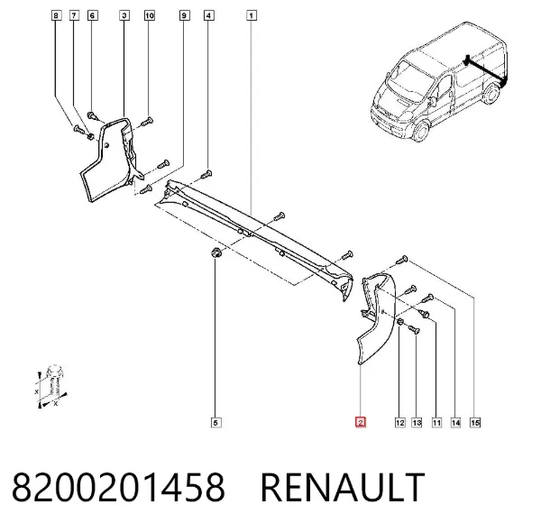 Parachoques trasero, parte izquierda 8200201458 Renault (RVI)
