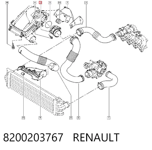 Caudalímetro 8200203767 Renault (RVI)