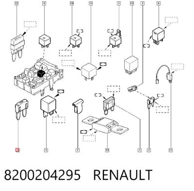 Diodo del alternador RENAULT 8200204295
